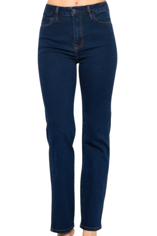 High Rise Classic Straight Fit Jeans