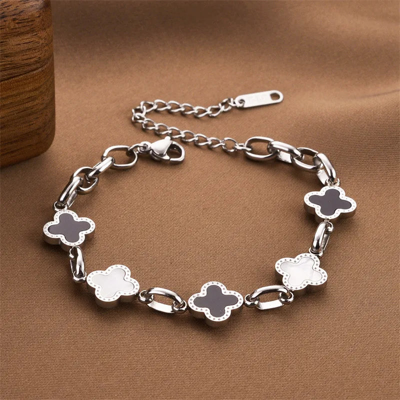 Stainless Steel Clover Bracelet