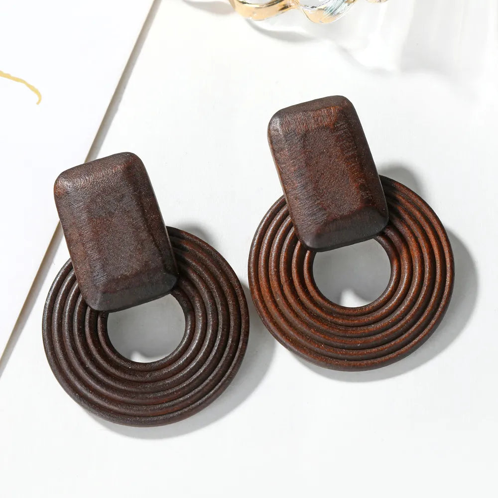 Wood Stained Earrings