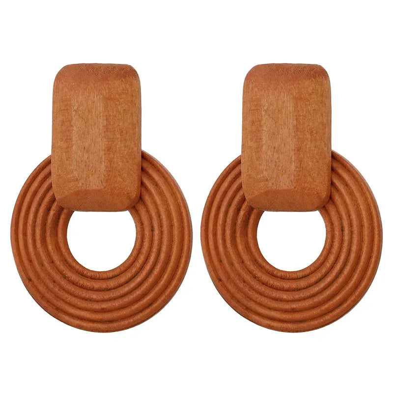 Wood Stained Earrings