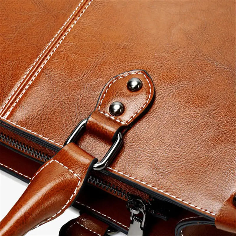 Classic Genuine Leather Tote Bag