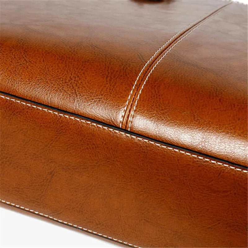 Classic Genuine Leather Tote Bag