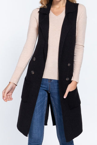 Sleeveless Cardigan Sweater