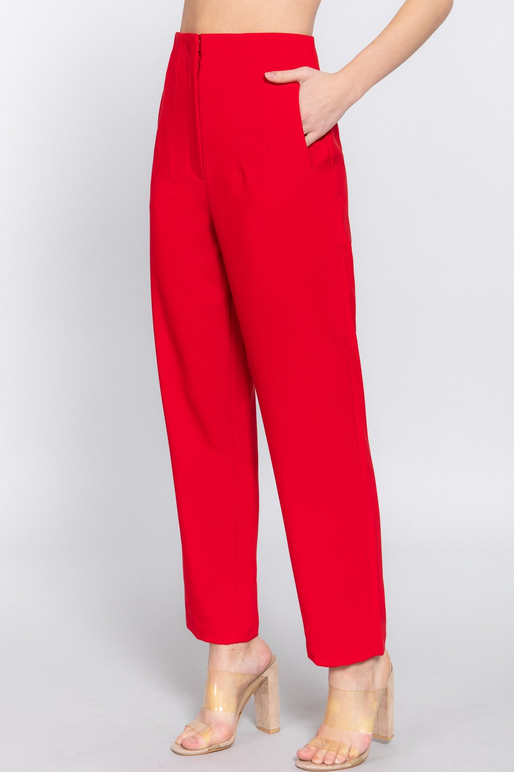 High Waist Barrel Trouser