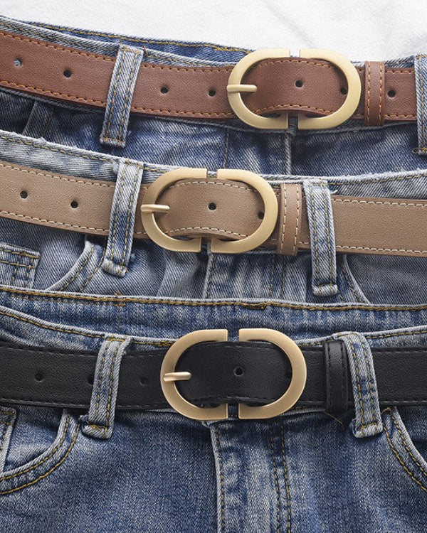 Gold Buckle Jean Belt
