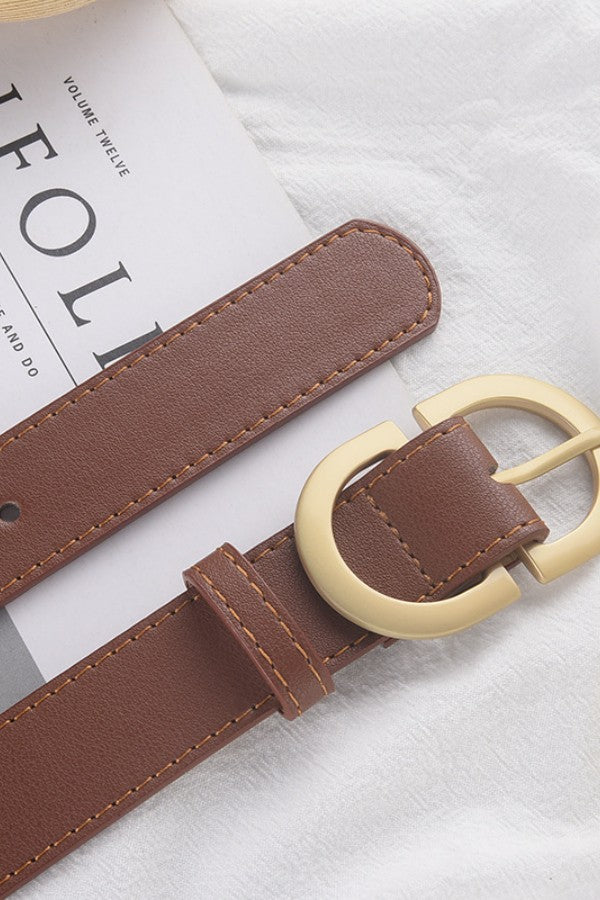 Gold Buckle Jean Belt