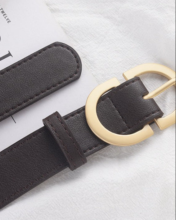 Gold Buckle Jean Belt