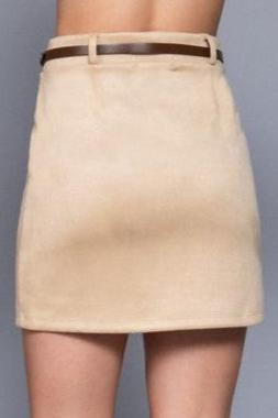 Faux Suede Mini Skirt