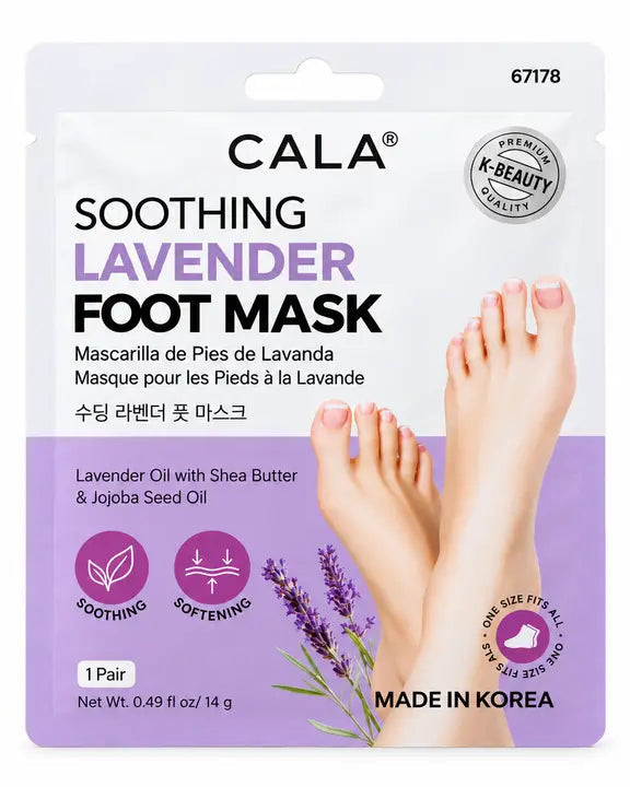 CALA Soothing Lavender Foot Mask | Moisturizing Foot Booties