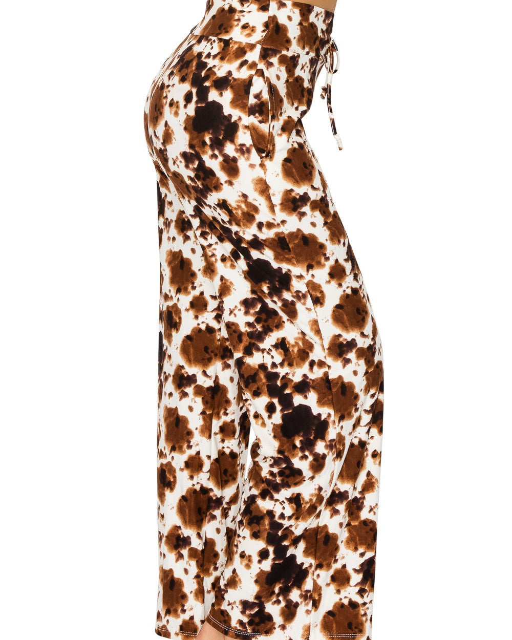 Brown Animal Print Buttery Soft Wide Leg Lounge Pants