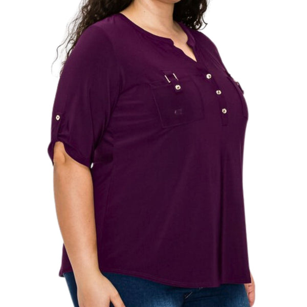 Plus Size 3/4 Sleeve Top