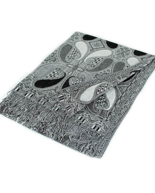 Paisley Elegance Lightweight Fringe Shawl