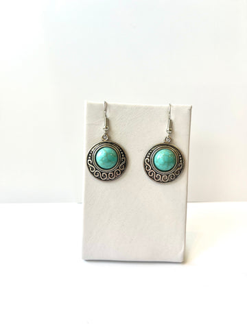 Turquoise Inset Earrings