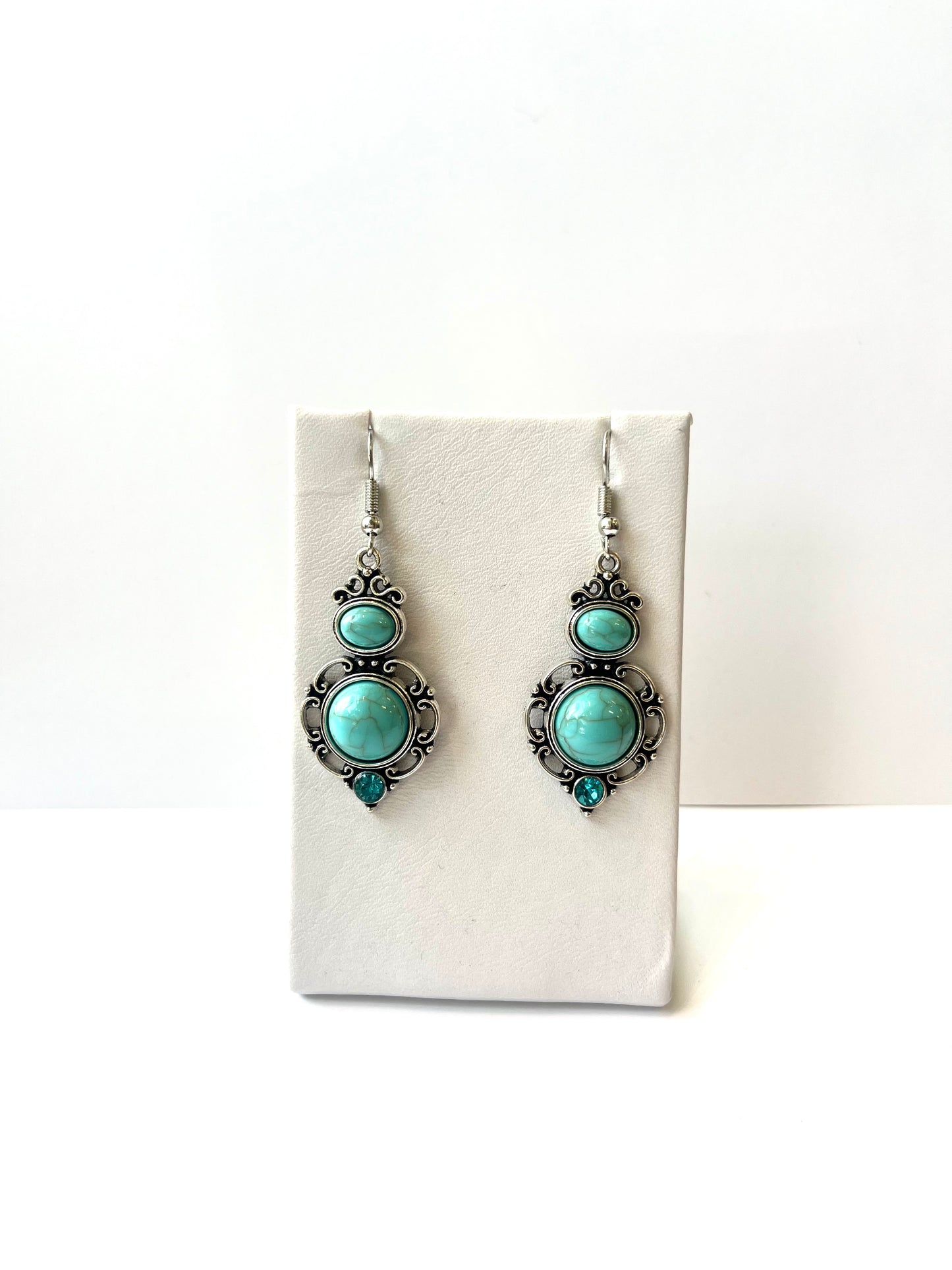 Turquoise Inset Earrings