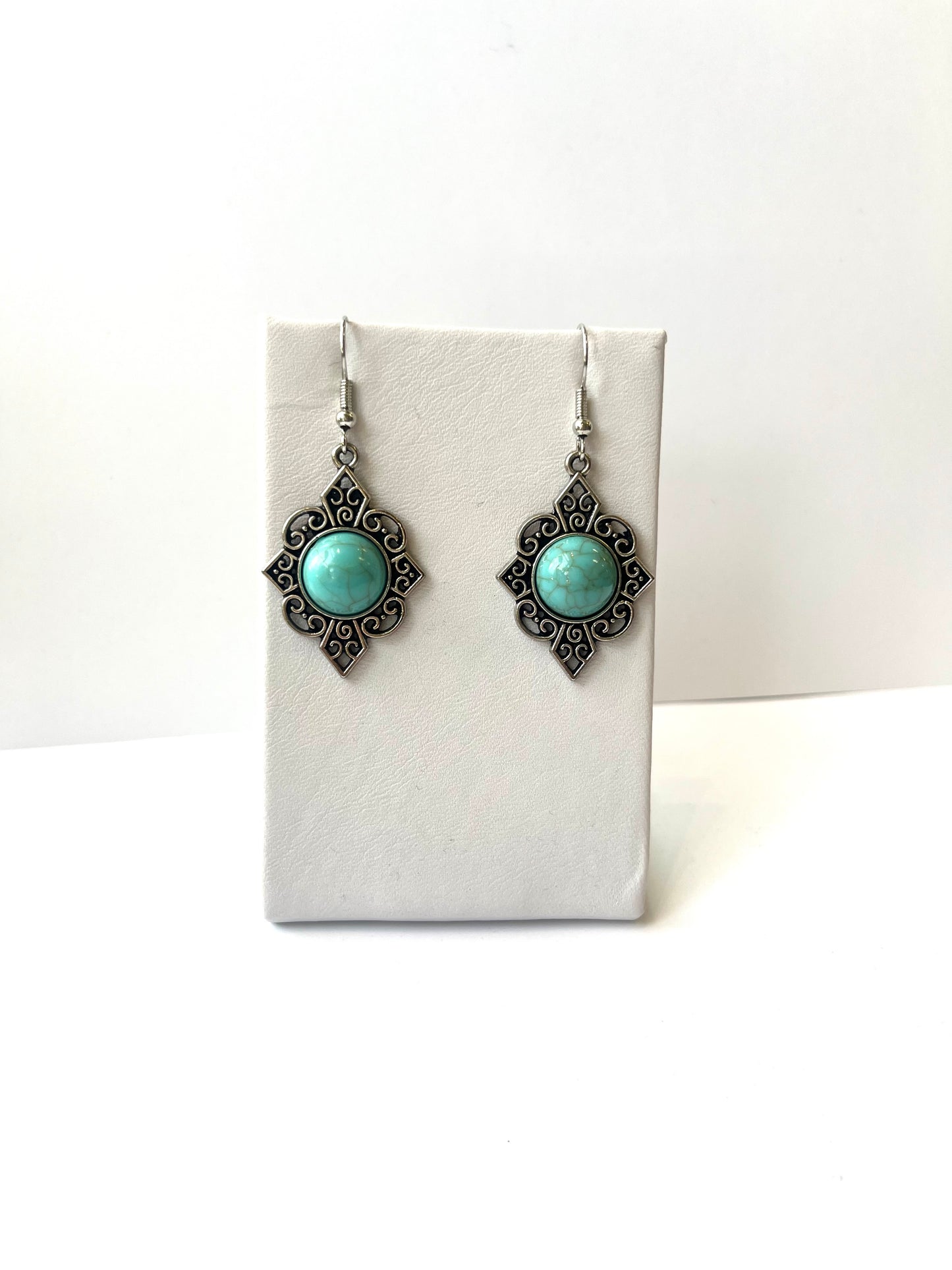 Turquoise Inset Earrings