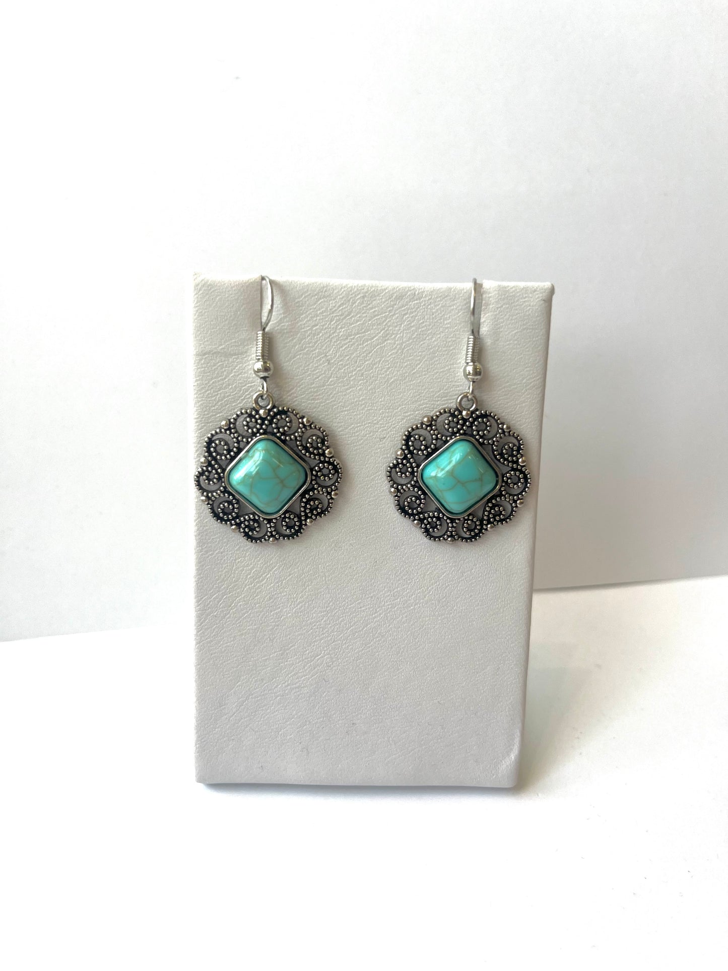 Turquoise Inset Earrings