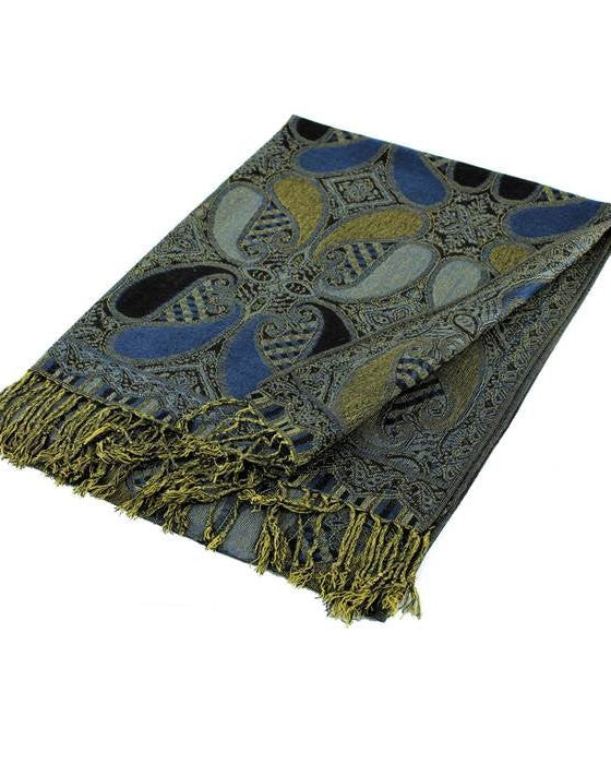 Decorative throw blanket with leaf pattern on a white background