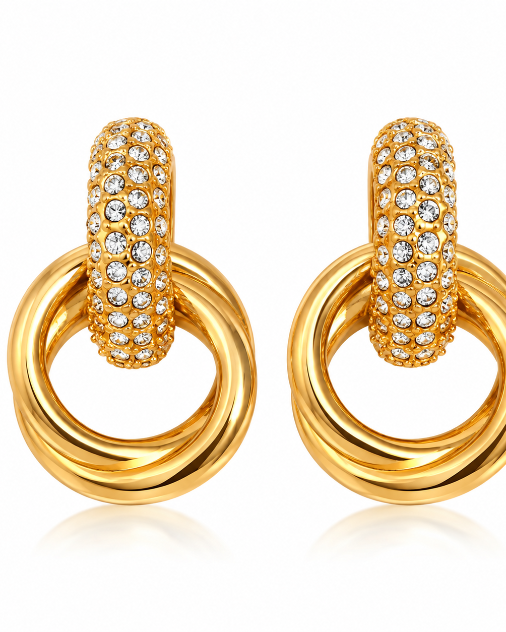 Zircon Statement Drop Earrings