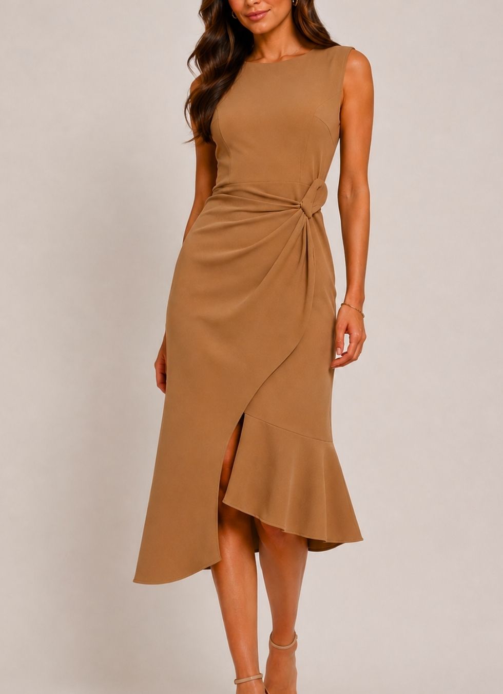 All Eyes on You Ruched Midi Dress