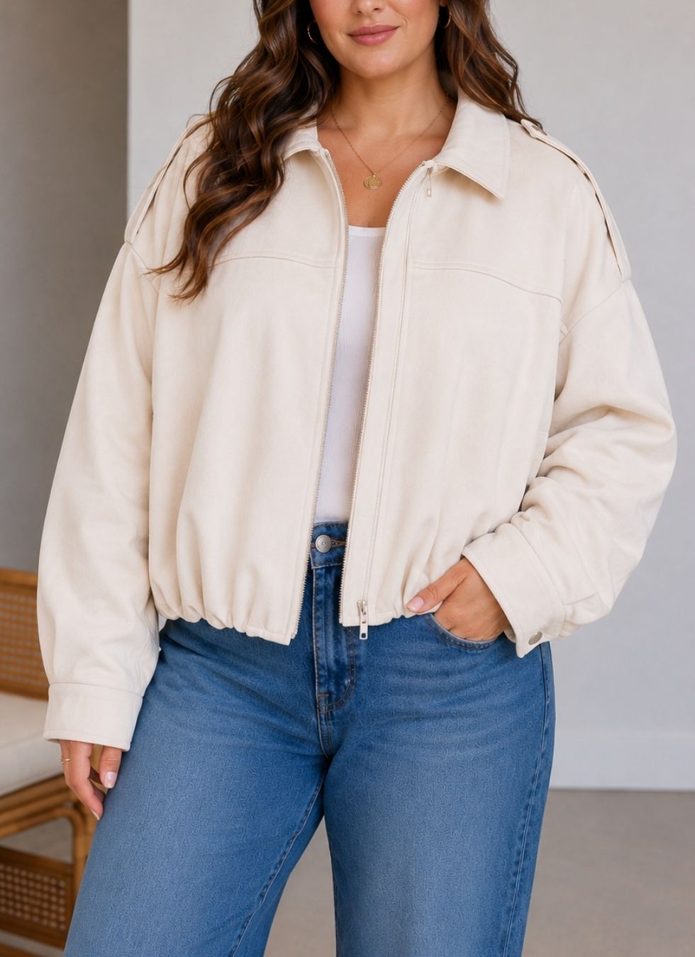 Soft Landing Faux Suede Jacket