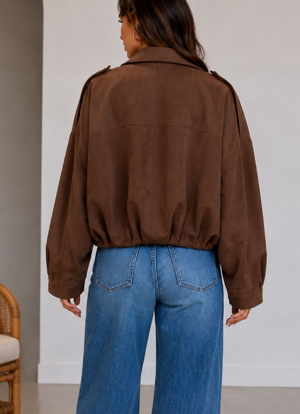 Soft Landing Faux Suede Jacket