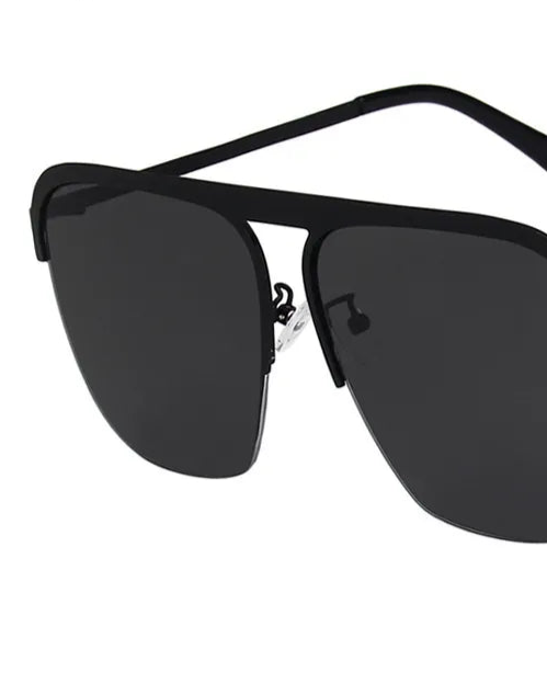 Black and gray sunglasses on a white background with 'BLACK + GRAY' text above.