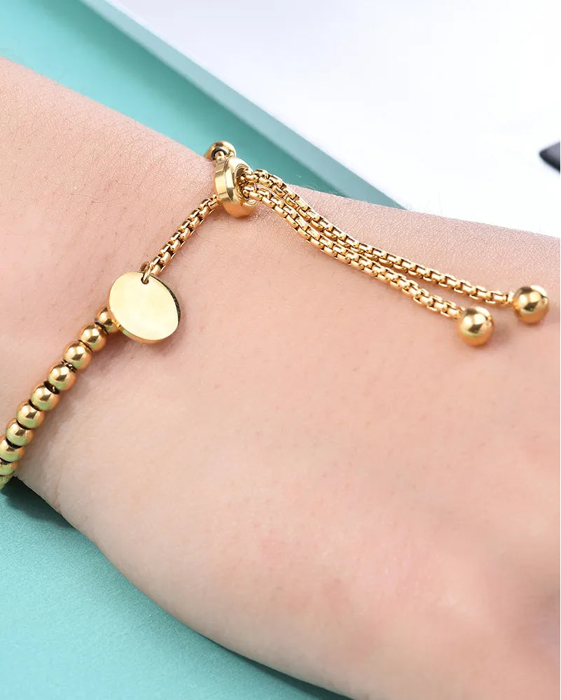 Polished Bead Adjustable Bracelet