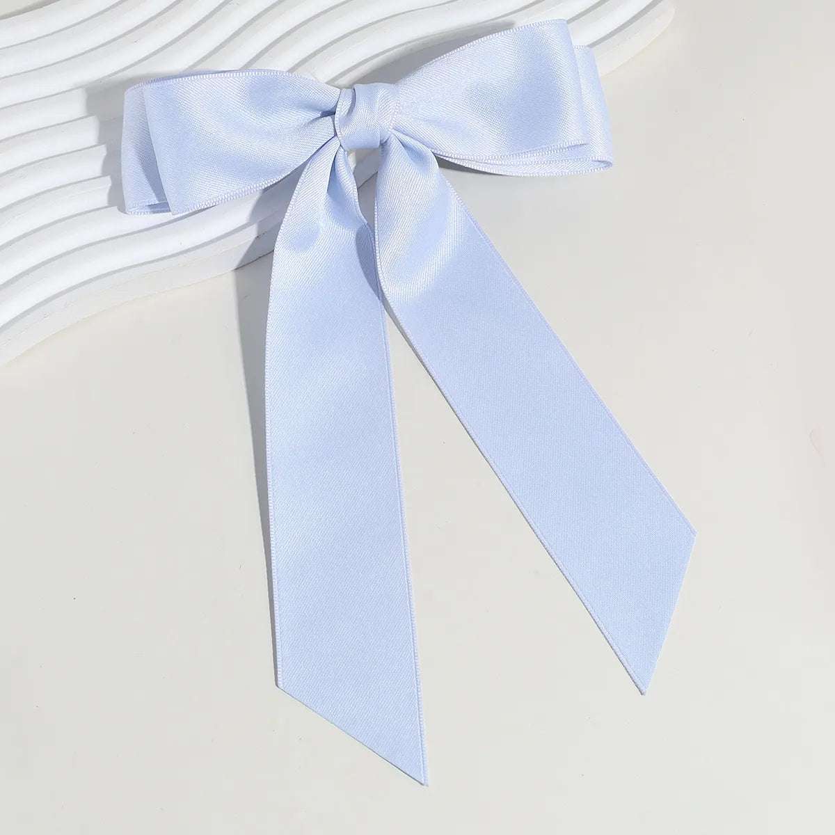 Satin Hair Bow With Barrett