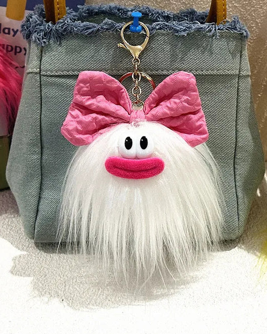 Wild Hair Bow Doll Keychain