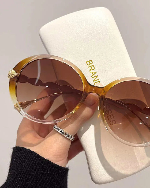Oversized Round Gradient Sunglasses