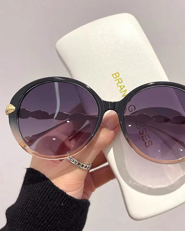 Oversized Round Gradient Sunglasses