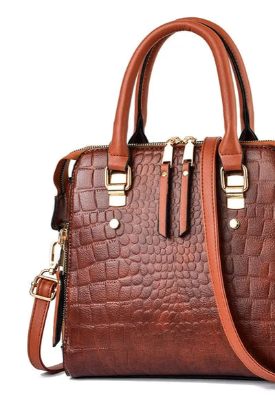 Crocodile Texture Hand Bag