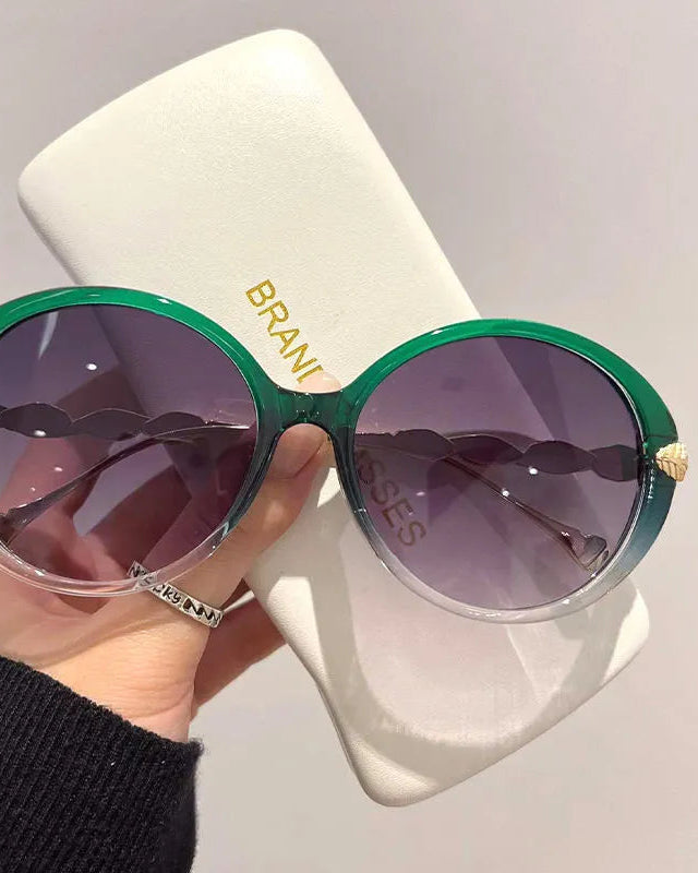 Oversized Round Gradient Sunglasses