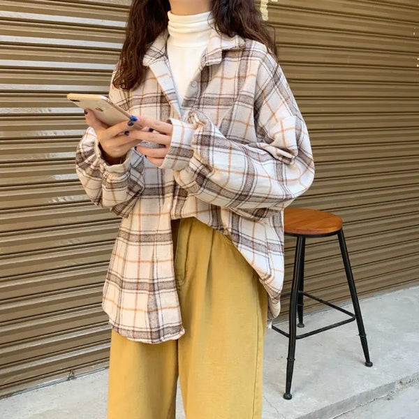 Puff Sleeve Flannel