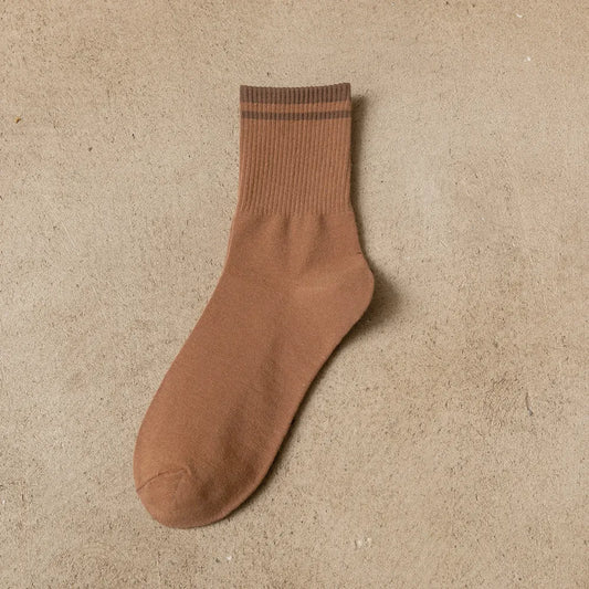 Midi Tube Sock with Stipe Top