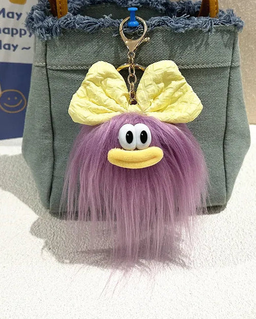 Wild Hair Bow Doll Keychain