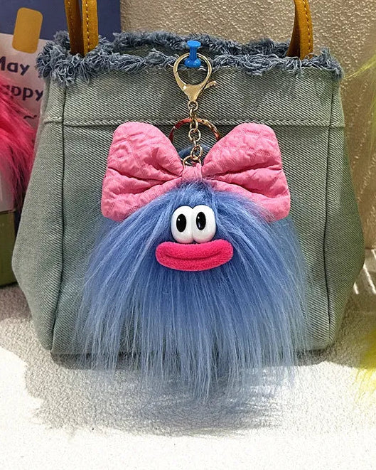 Wild Hair Bow Doll Keychain
