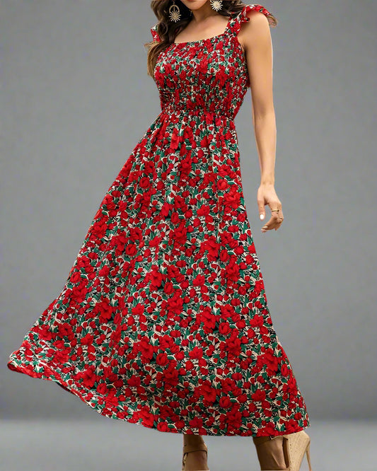 Floral Smocked Maxi Dress