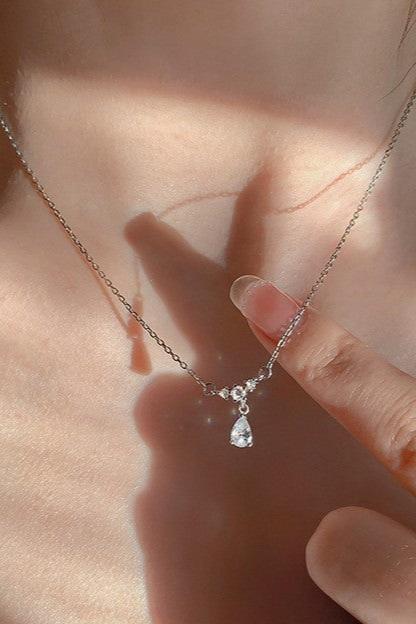 Drop Cubic Zirconia Necklace