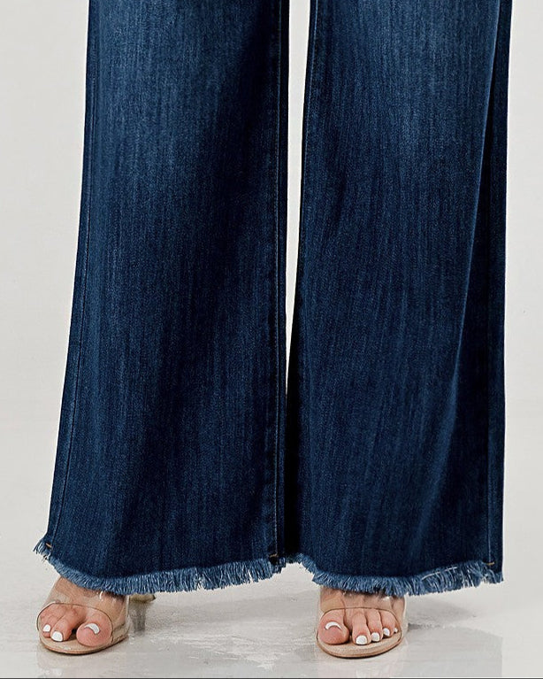 Blue jeans on a white background