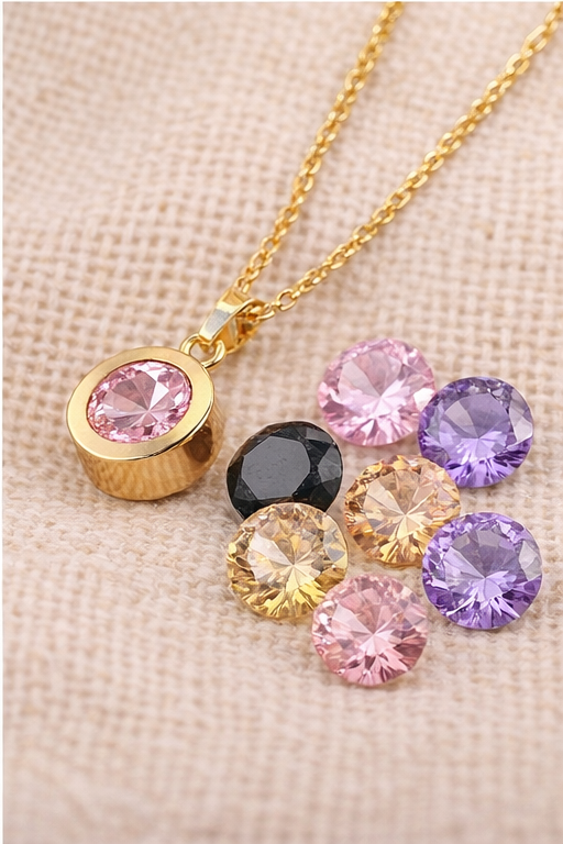 Interchangeable Crystal Pendant Necklace