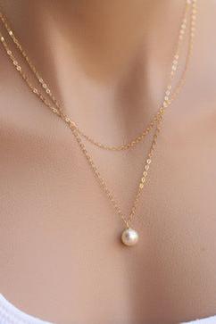 Double Chain Necklace with Pendant