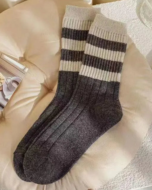 Classic Stripe Cotton Lounge Socks