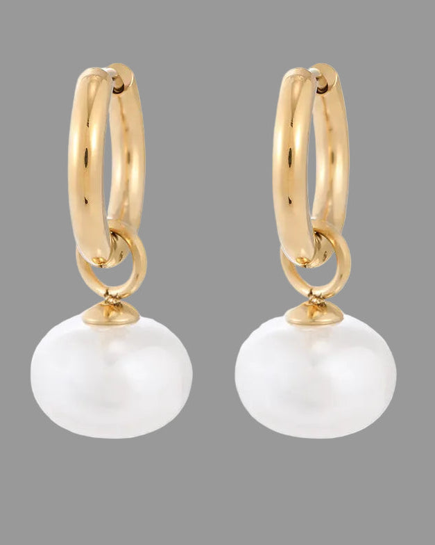 Redefined Radiance Pearl Drop Hoops