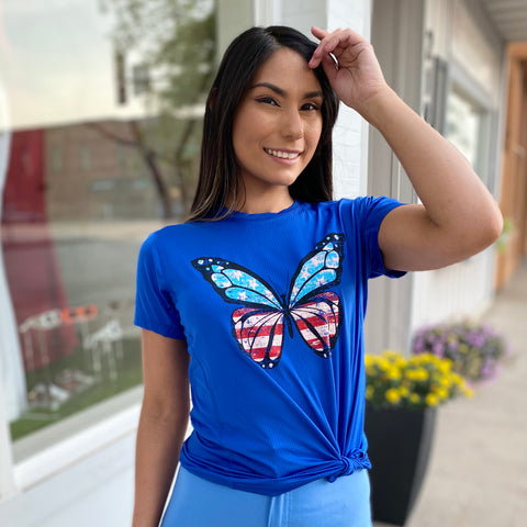 Patriotic Butterfly Cooling Shirt