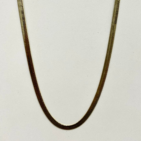 20” Gold Plated Herringbone Necklace
