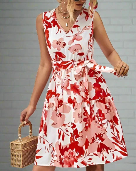 Red Floral Dress