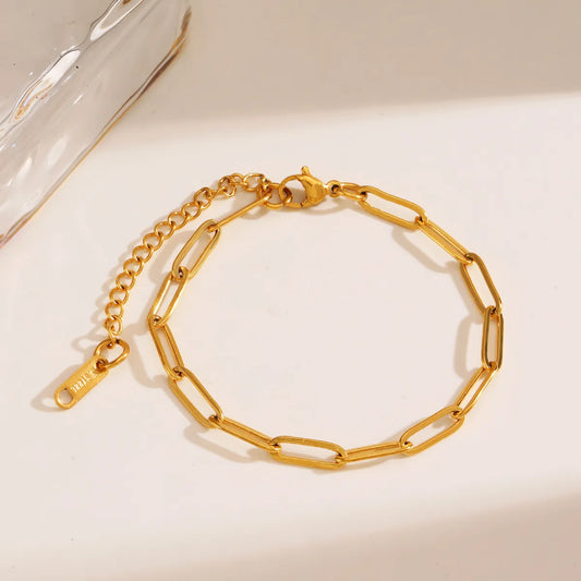 Stainless Steel Paperclip Chain Bracelet