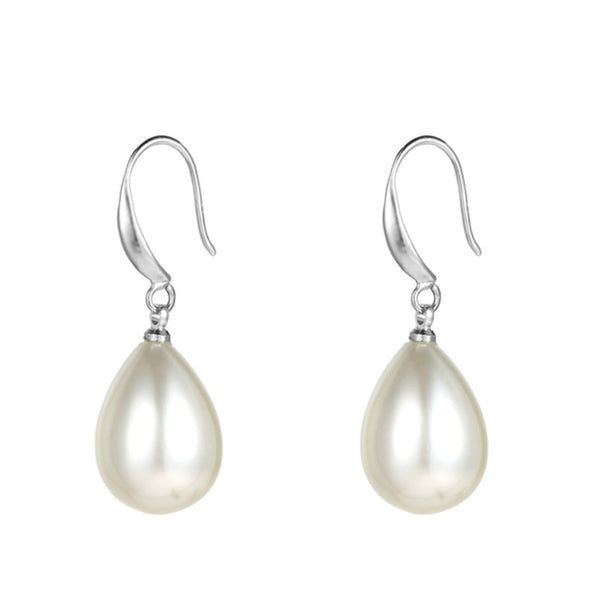 Waterdrop 3/4 Inch Pearl Earrings