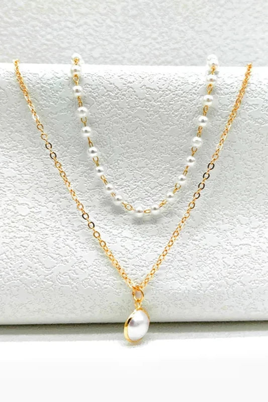 Double Pearl Necklace